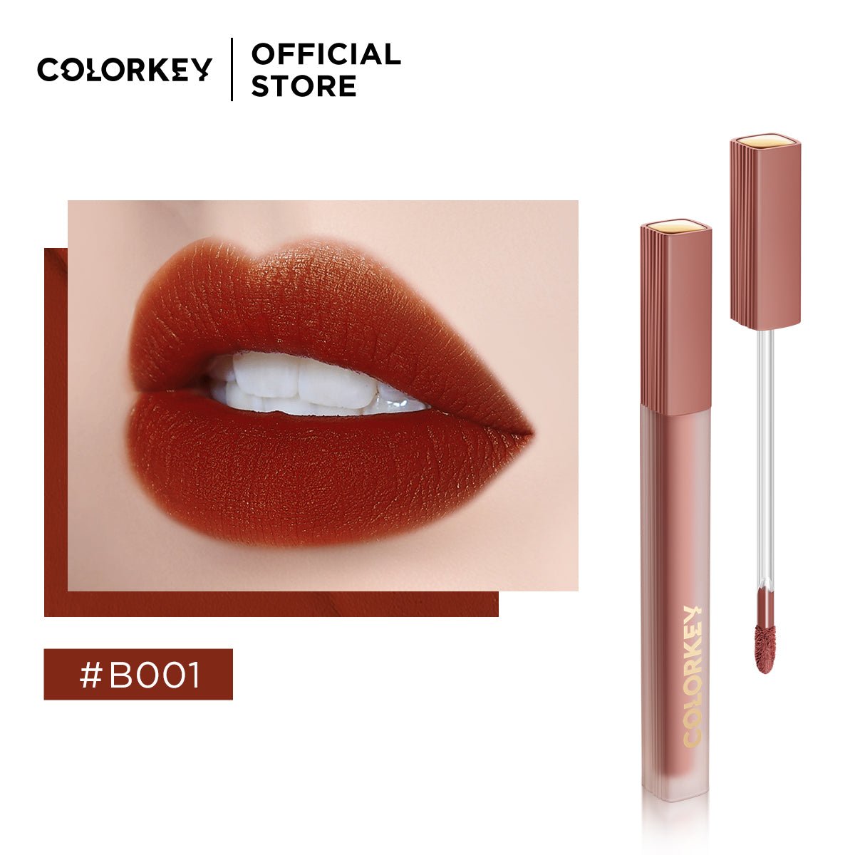 Airy Lip Gloss Super Matte Series B001 Brown